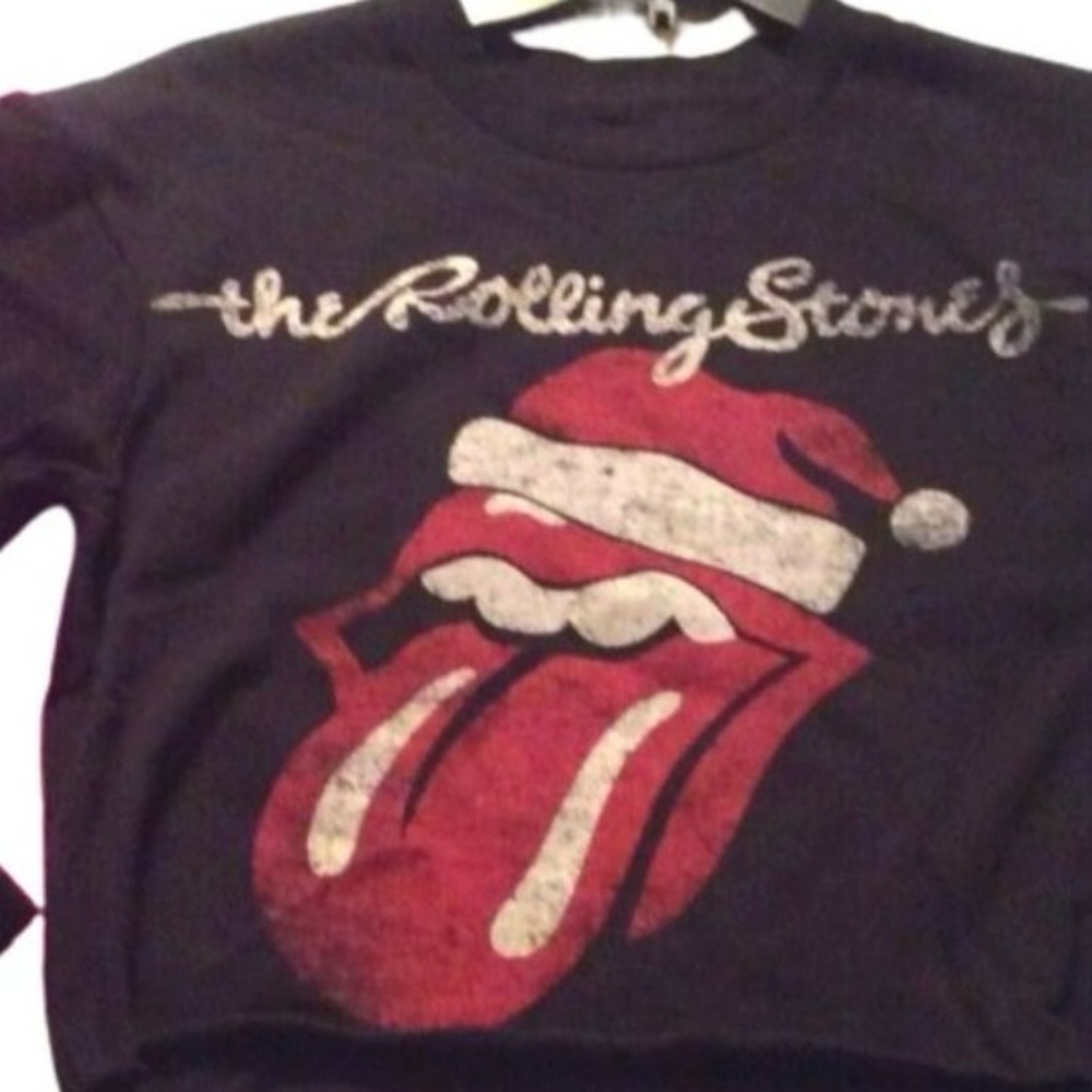 Rolling Stone Christmas Crop Sweatshirt Ladies Size Small or Medium